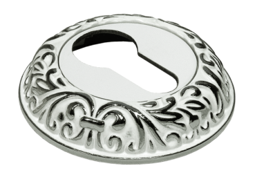 Накладка цилиндровая на круглой розетке Morelli MH-KH-CPL C/PW Хром/Белый