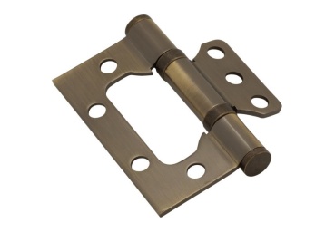 Петля без врезки стальная 2BB 75*63*2,5 AB Бронза