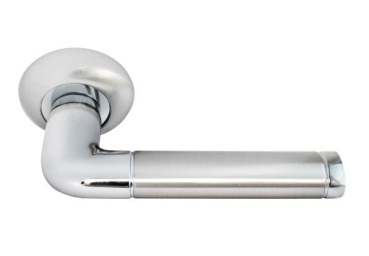 Дверная ручка Rucetti Rap 2 SN/C МатНикель/Хром