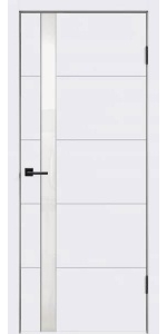 Дверь межкомнатная SCANDI F Z1 RAL 9003 белый со стеклом