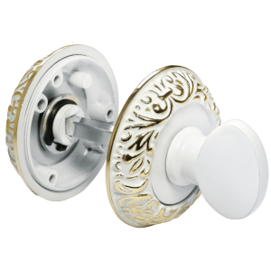 Фиксатор дверной защелки Morelli MH-WC-CPL W/PG Белый/Золото