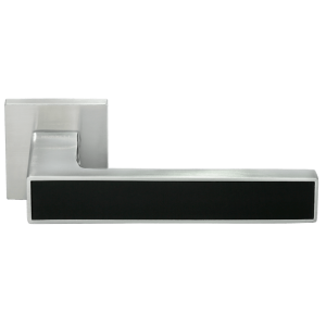 Дверная ручка DIY MH-48-S6 SC/BL МатХром/Черный