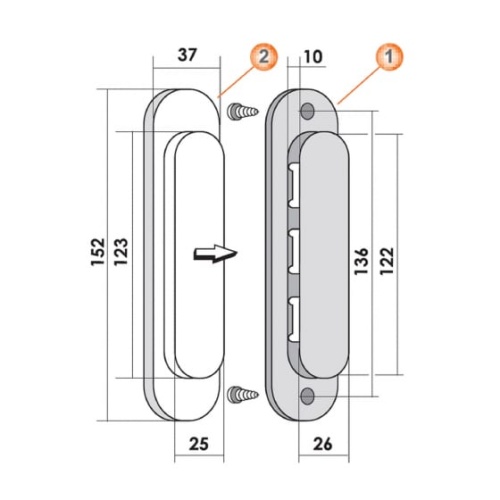 Ручка купе Morelli MHS150