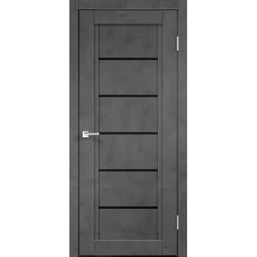 Дверь межкомнатная NEXT 1 Муар тёмно-серый со стеклом